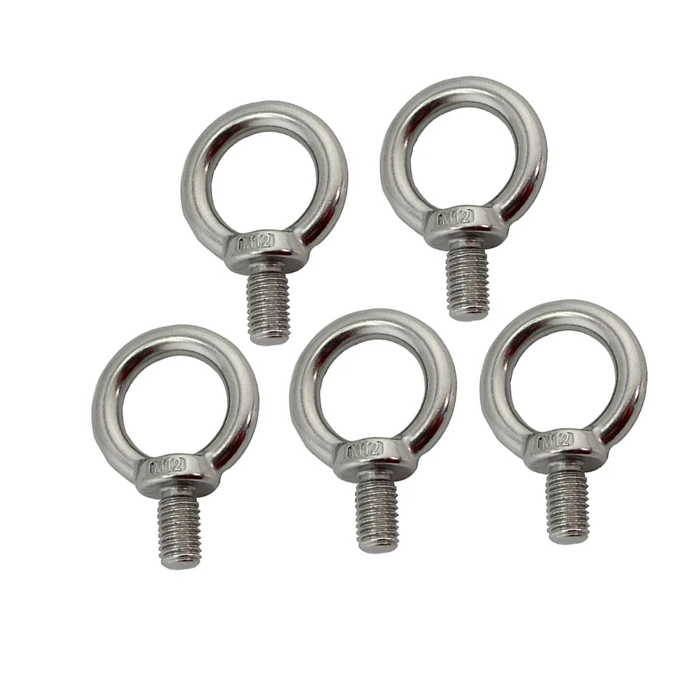 Bolts 5pcs 304 Stainless Steel JIS 1168 Thread Lifting Eye Bolt M5 M6