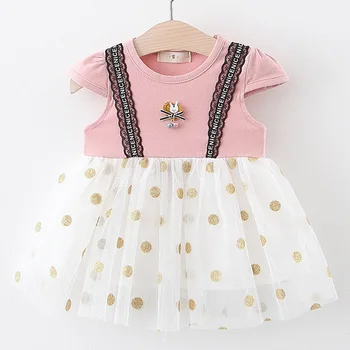 

Baby Dresses New Summer Toddler Newborn Kids Mesh Dress Polka Dot Princess Costumes Straped Cute Children Clothing