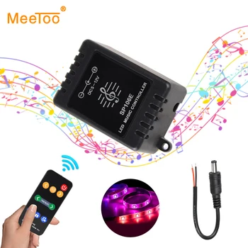 

DC 5V 12V SP106E RGB Music LED Controller 9 Keys RF Remote Sound Control For WS2811 WS2812B 6812 1903 6803 IC Pixels LED Strip