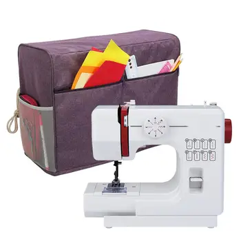 

Dust Protective Cover Cloth Storage Bag with Pockets for Sewing Machine and Accessories #D0