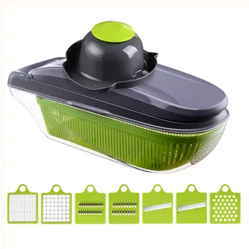 

Hot Sale Kitchen Vegetable Chopper Slicer Dicer Cutter Grater Interchangeable Stainless Steel Blades Heavy Duty Multifunction