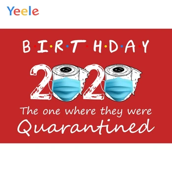 

2020 Baby Birthday Mask Quarantine Custom Poster Photography Backdrop Vinyl Customized Photographic Background For Photo Studio