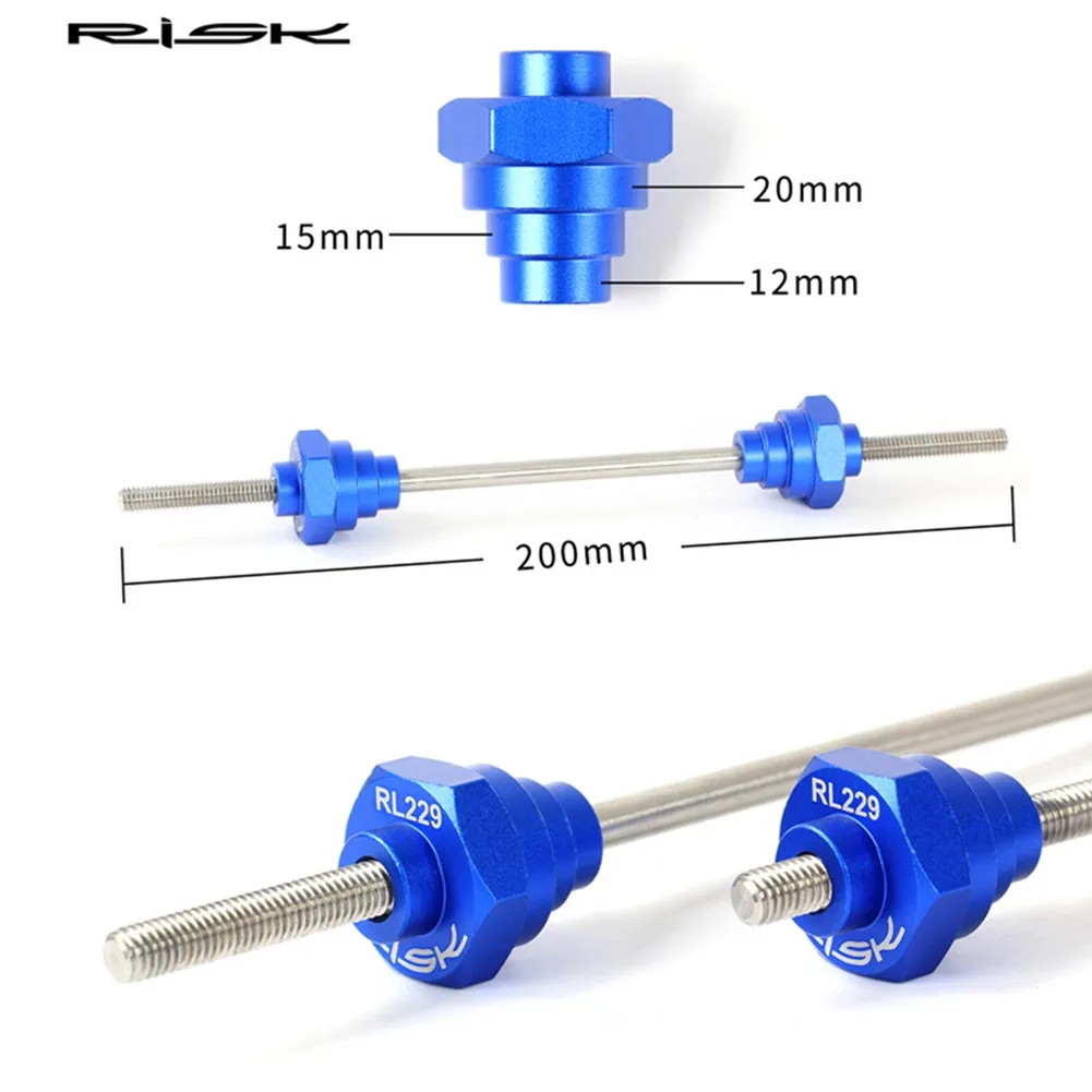 

Bicycle Hub Rim Tuner Wheel Truing Stand 20/15/12mm QR Hub Thru Axle Adaptor Portable Aluminum Hub Cycling Repair Tools