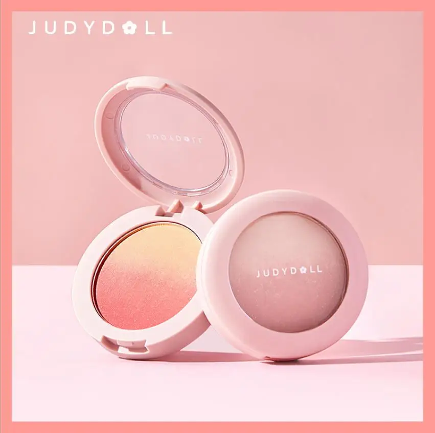 Judydoll Cute Blush Palette Gradient Blush Peach Schiarente Sunset Kumquat Delicato Nudo E Naturale Trucco Viso Donna