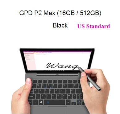 GPD P2 MAX 8,9 дюймов игровая консоль ноутбук планшетный ПК с Windows 10 Intel m3-8100Y ноутбук 16 Гб/512 ГБ 2,4 г 5 г WiFi BT 4,2 Touch - Цвет: US 512GB black