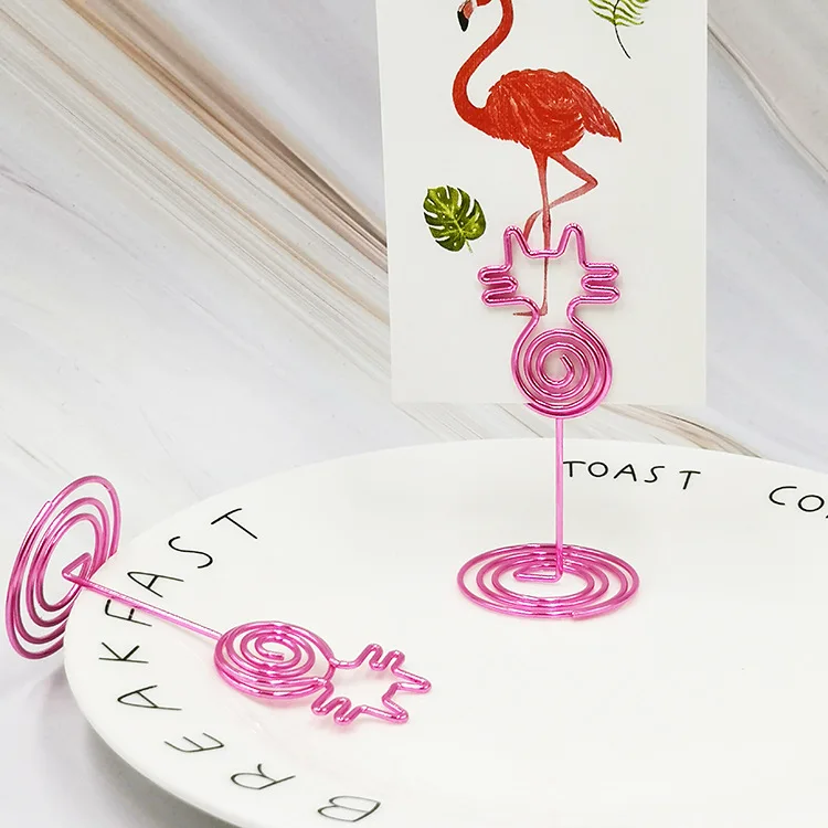 Manufacturers Currently Available Promotional New Products Cartoon Cat Business Card Holder Metal Photo Folder Creative Desktop