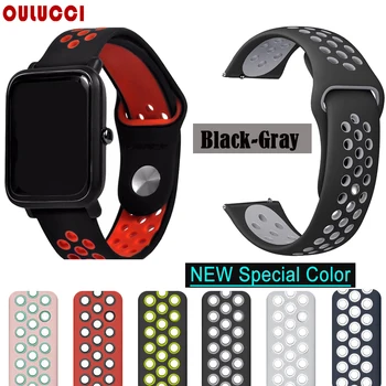 

OULUCCI 20mm Silicone Strap Bracelet For Huami Amazfit Bip Strap Watch Band For Garmin Forerunner 645 Vivoactive 3/galaxy 42mm