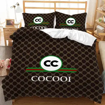 

fashionable luxury duvet cover designer bedding set king/ queen /twin /xl bed set full size bed linen customized bedding set