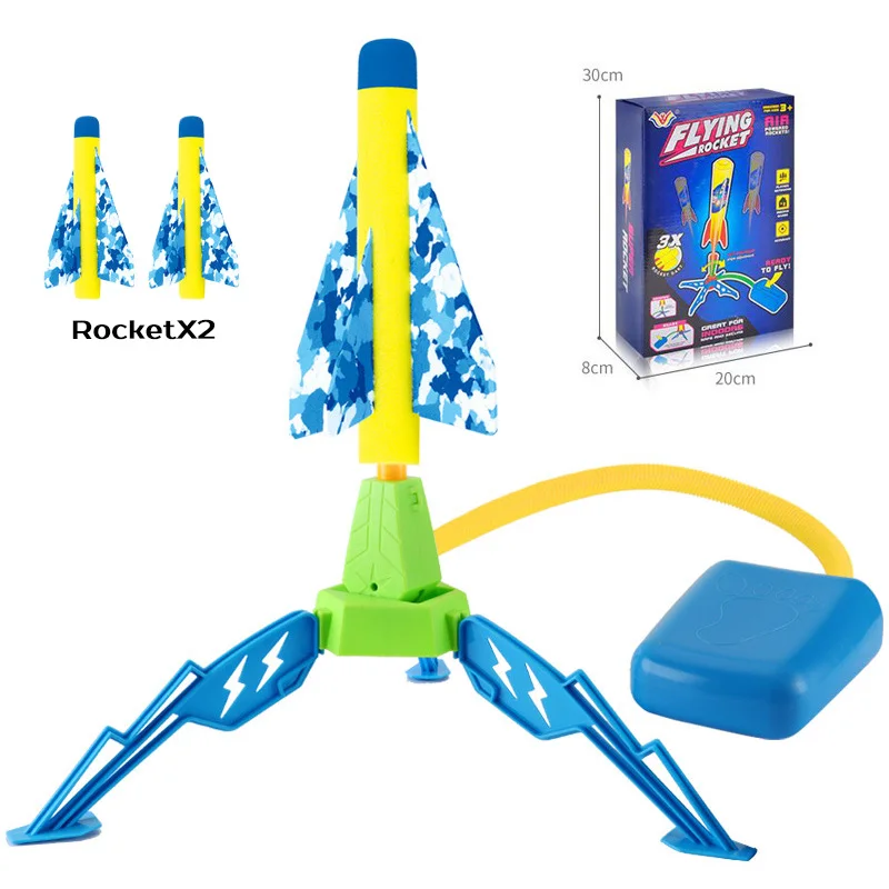 Kids Air Pressed Stomp Rocket Pedal Games Outdoor Adult Sports Family Game Toys 