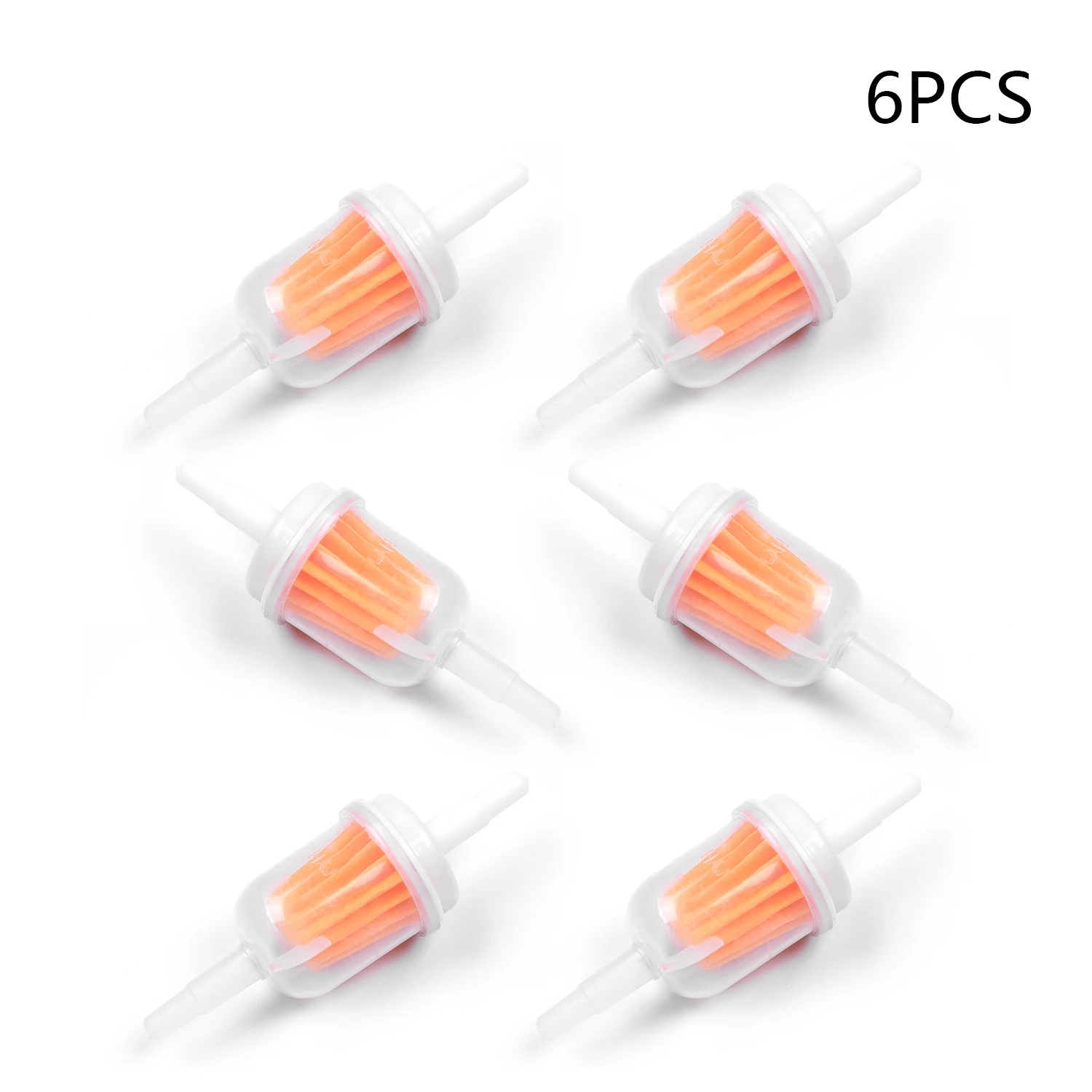 

6pcs Universal Petrol Inline Fuel Filter LARGE Car Part 6mm/8mm Pipes Replacement Inline Plastic Gas/Fuel Filters Car Accessory