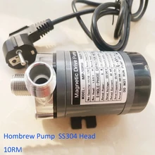 Bomba de fermentação caseira, bomba de acionamento magnético de cerveja, cabeça de aço inoxidável, 10rm