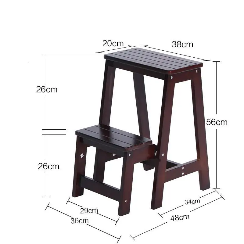 MODEL U Детский табурет для ванной комнаты Sgabelli Cucina Scaletta Legno Merdiven Stepladder Chair Escabeau - Цвет: MODEL U