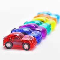5Pcs/lot Pull Back Mini Car Kids Birthday Party Toys Transparent Inertial Broken-resistant Funny Car Model for Boys or Girls 1