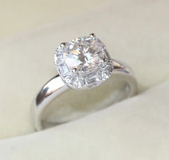 Простые оригинальные кольца из чистого серебра 925 пробы, обручальные кольца для женщин, квадратная ааааа, большой CZ Кристалл, камень, обручальное кольцо, ювелирное изделие