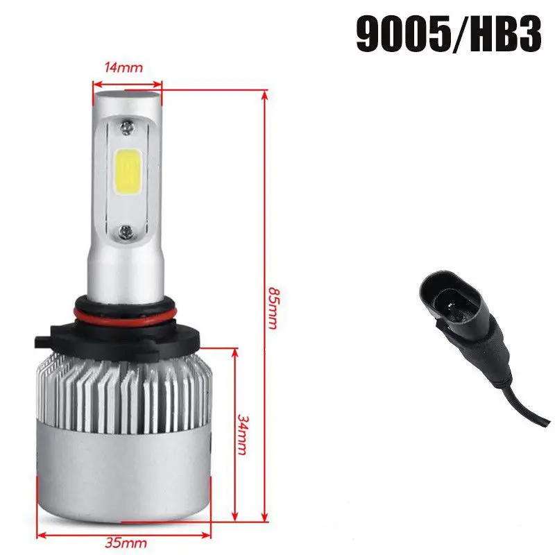 Автомобильный 9005+ 9006 светодиодный головной светильник комбинированный высокий и Низкий Луч 147000лм/комплект белых ламп