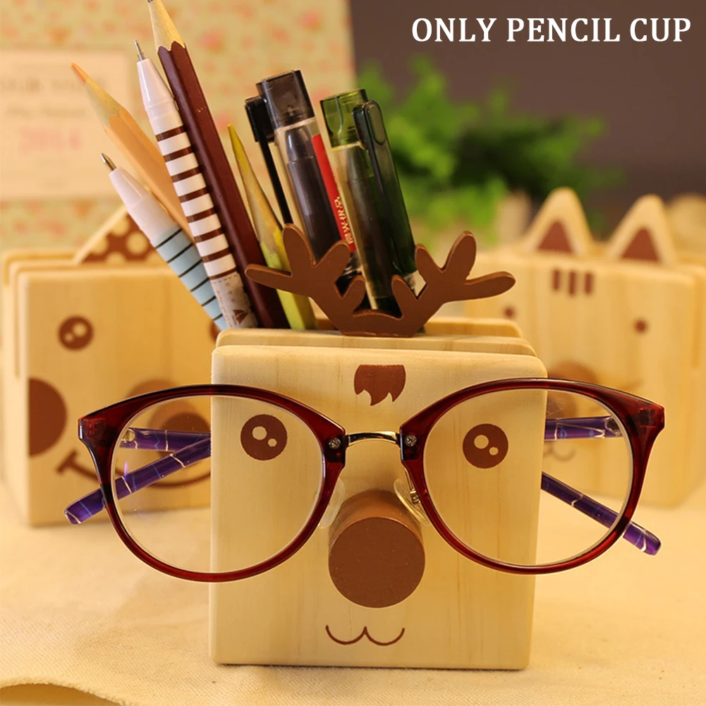 Отсек компактный держатель для очков школы милое животное дерево Офисная