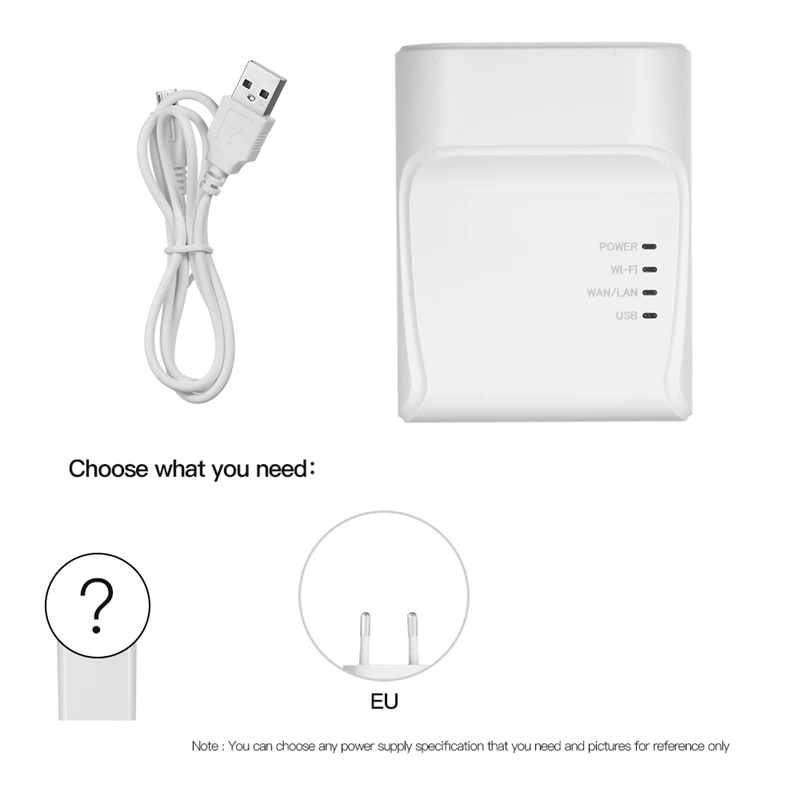 AAAJ-Wifi Ethernet Usb Printe серверный адаптер Автоматическая очередь подключение по Wi-Fi и 100 м Lan для Usb принтера ноутбука ПК с европейской вилкой