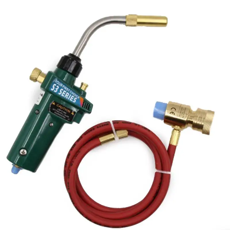 1 Set Braze Welding Torch MAP Gas Brazing Torch Self Ignition Trigger with Hose Propane Welding