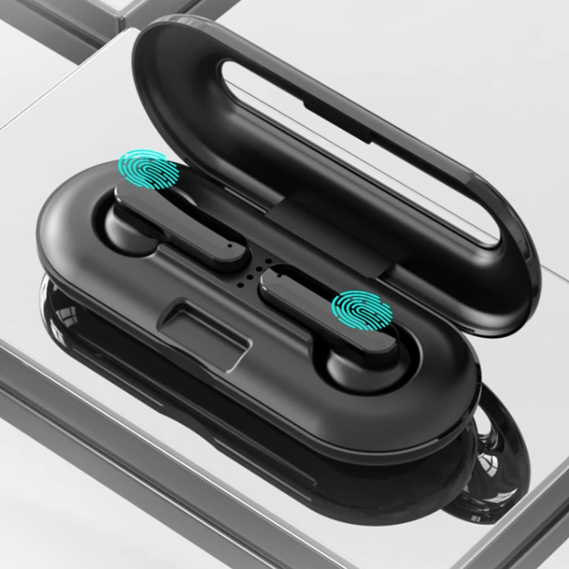 TWS Wireless Headphones Bluetooth 5 0 Earphones Ultra Thin Mini In Ear Sports Running Headset With Mic Charging Box for Phones