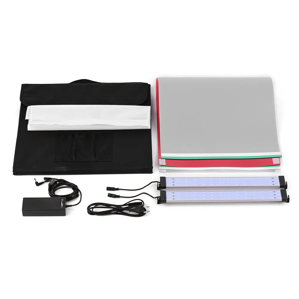 Portable Foldable Photo Studio Shooting Tent kit Photo Box Adjustable Brightness Photography Light Box with 84 LED Light UK Plug