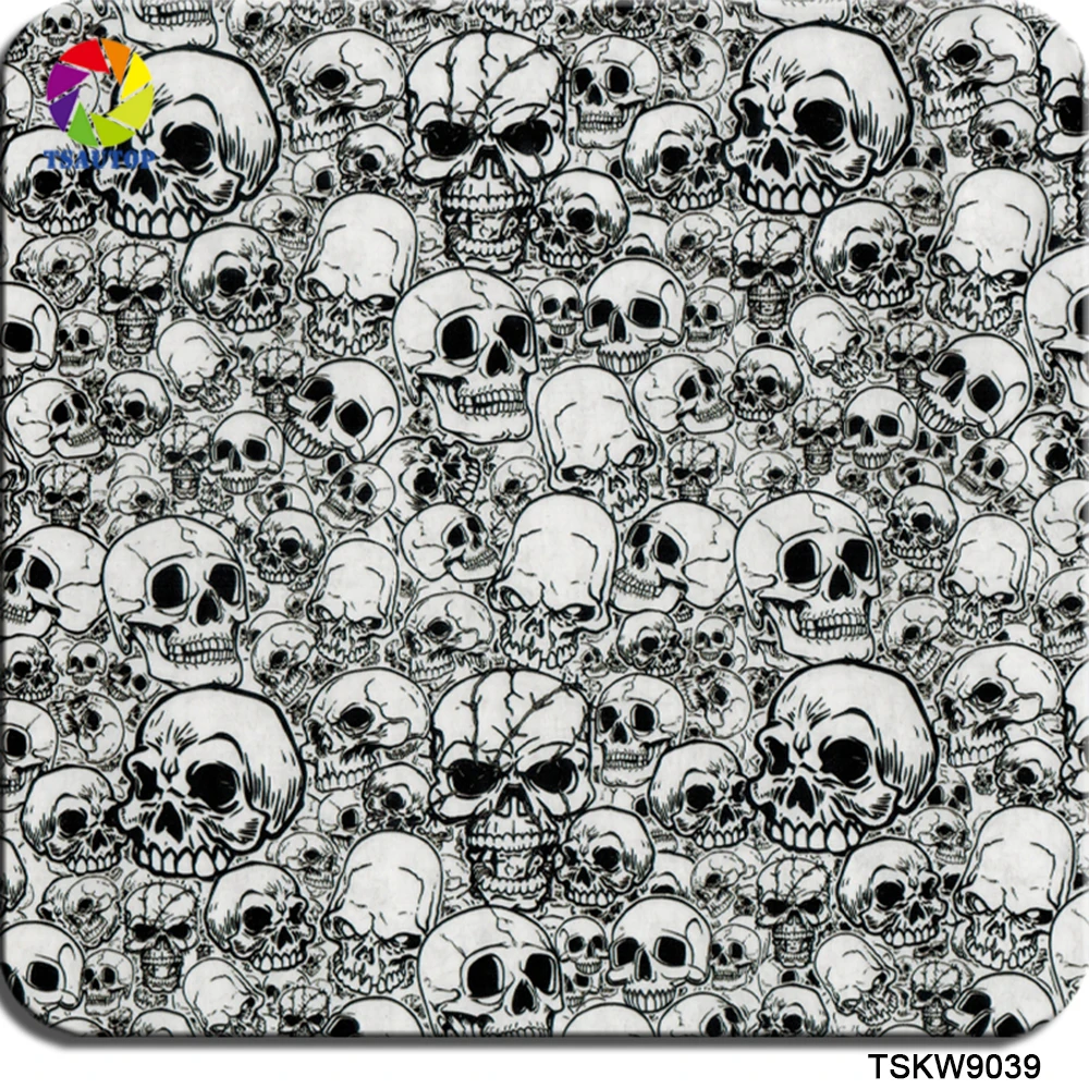 Free shipping TSKW9039 black and white 0.5*2m/10m pva water transfer printing hydrographics film hydro dipping | Автомобили и