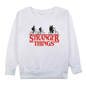 

Stranger Things Children Fashion Sweater Casual Kids Toddler Velvet Sportswear Sweatshirt Boys Girls Casual Tops Pullover