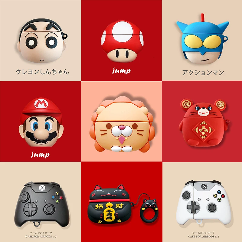 3D мультфильм милый Crayon Shin chan с Львом анти потерянным шнурком чехол для наушников