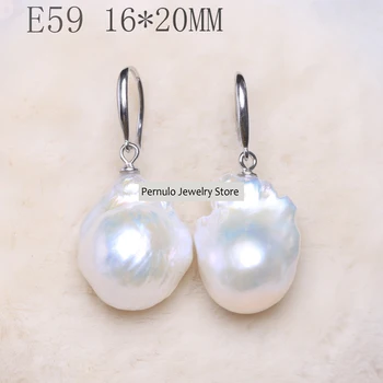 

Elegant&Unique Kiwa Pearl Drop Earrings S925 Sterling Silver Beautiful Earrings Settings With Baroque Pearl Women Gifts
