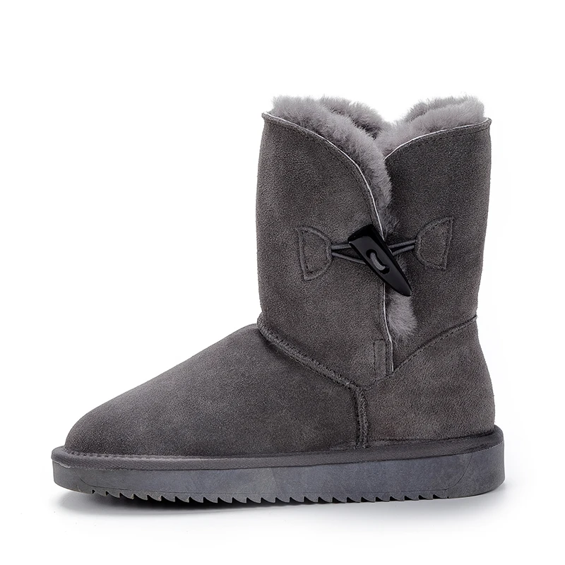 Women's Australia Classic Snow Boots Real Leather Natural Fur