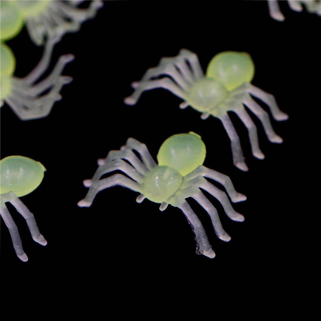 

50 шт., светящийся в темноте паук на Хэллоуин