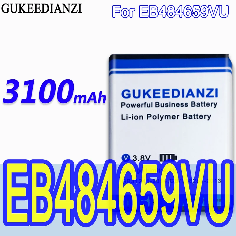 GUKEEDIANZI EB484659VU Battery For Samsung T759 W689 S5820 I8150 Exhibit 4G M930 T589 I8350 S8600 3100mAh | Мобильные телефоны и