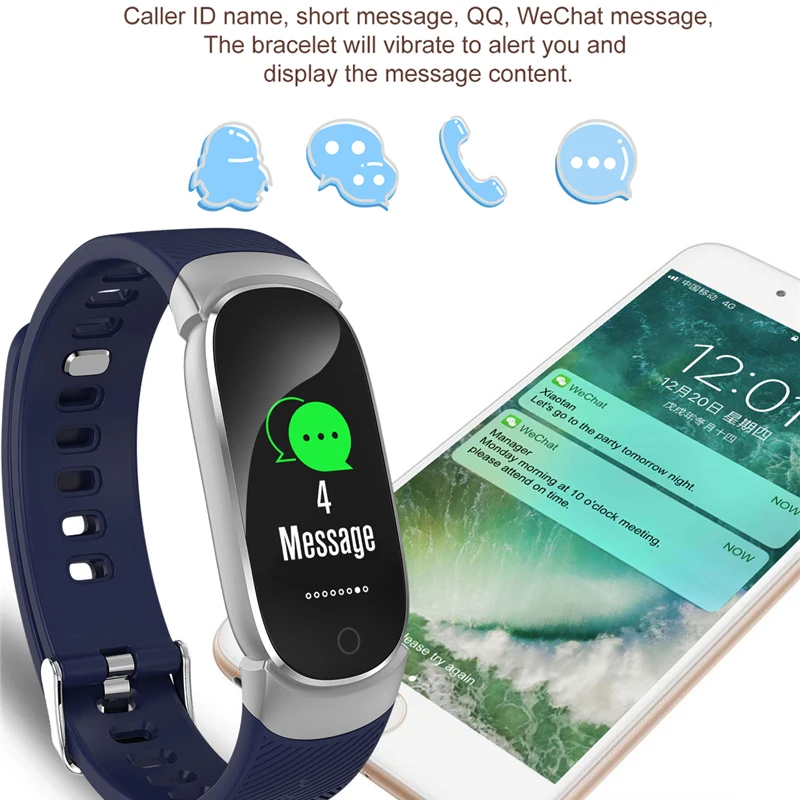 SCELTECH Smart Band Sport Pedometer Blood Pressure Oxygen Smartwatch Heart Rate Monitor Fitness Tracker Call Alarm Reminder