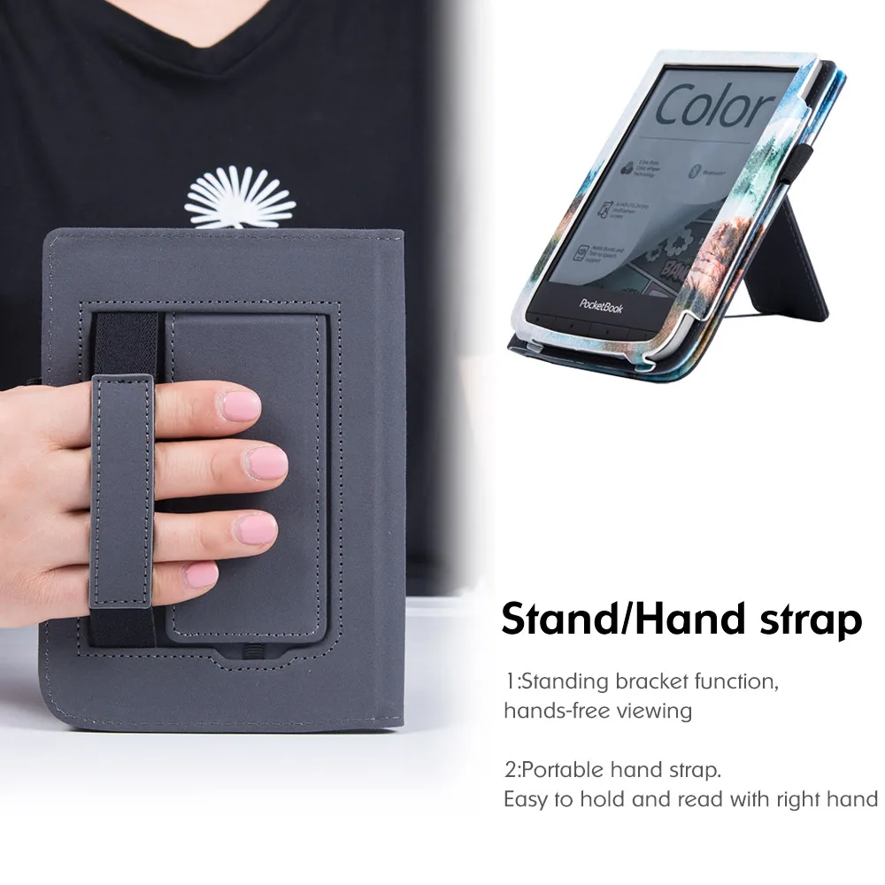 Estojo para Bolso Touch hd Touch Lux Basic Lux Basic Lux 633 Color Ereader com Alça de Mão e Suspensão Automática - Imagem 5