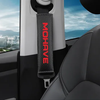 

Carbon Fiber Leather Car Seat Belt Padding for KIA Mohave Car Seat Belt Covers Auto Accessories