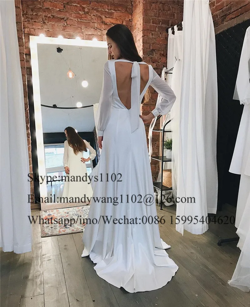 Mbcullyd винтажное свадебное платье в стиле бохо элегантные пляжные свадебные платья с длинными рукавами для женщин Формальное vestido de noiva