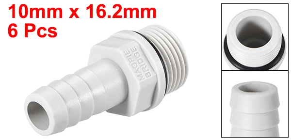 3or8inch G x 10mm Uxcell 6 шт. ПВХ колючей фитинги шлангов разъем адаптера 1/" 1/4" 3/" 1/2" 3/" G мужской трубы сильный анти-старения, высокая прочность - Цвет: 3or8inch G x 10mm