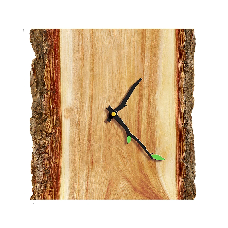 Wall Clock Simple Modern Design Wooden Clocks For Bedroom Wood Wall Watch Home Decor Silent image 2