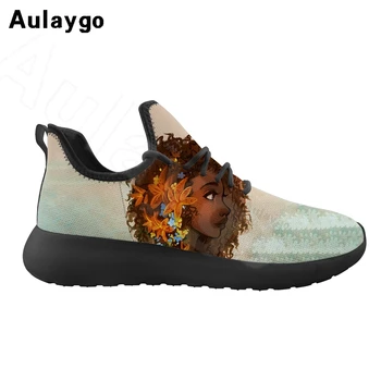 

Aulaygo Children Sports Shoes Girls African Girl Pattern Casual Shoes Toddler Breathable Sneakers Kids Shoes Comfortable Flats