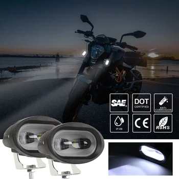

2pcs Off Road Work Light 4 inch LED 6D Oval Lens Spot Light for Car Motorcycle Outdoor Personal Motorcycle Decoration