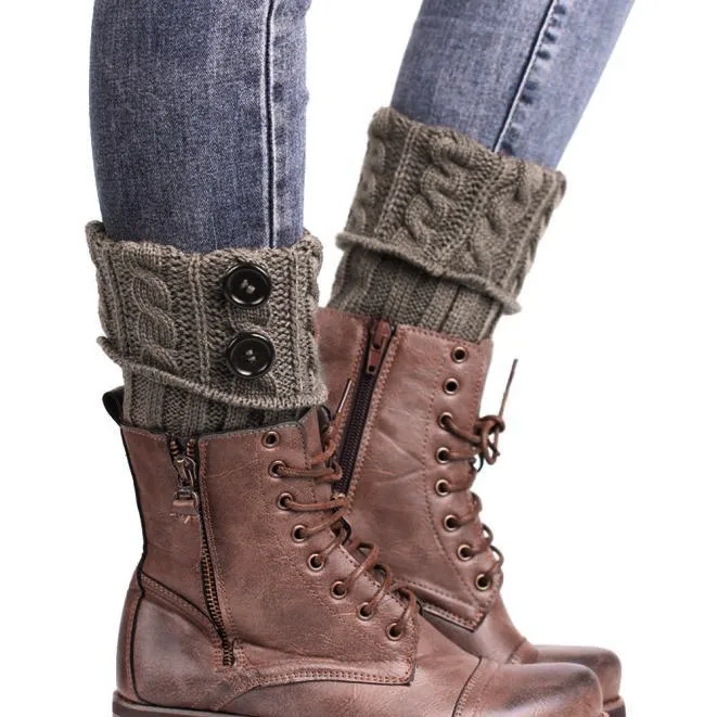 Для женщин крючком ботинки защитные гетры теплые носки Calcetines Mujer