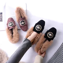 Натуральная кожа; Шерсть; зимняя обувь на плоской подошве; женские теплые зимние ботинки; женские ботильоны на меху; модные мокасины размера плюс; Новинка