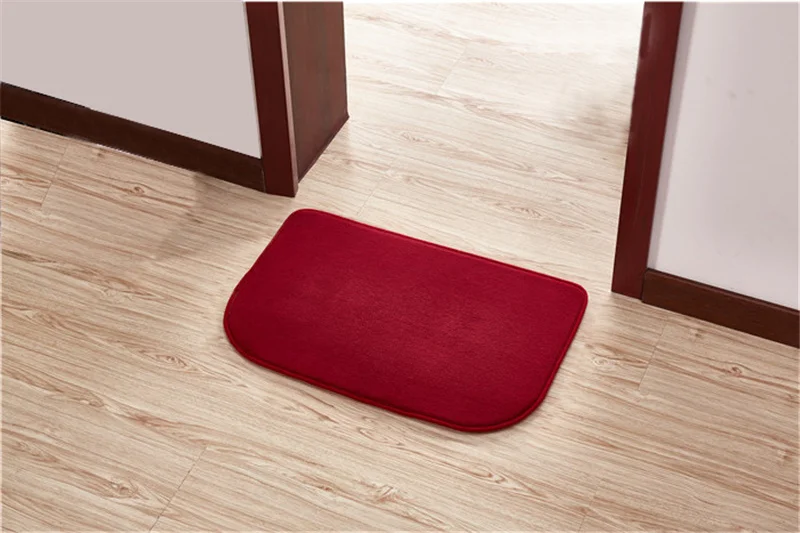 jiu hong Soft Coral Fleece Bathroom Doormat Non-slip Floor Rug for Toilet Absorption Memory Foam Foot Pad for Gate 40*60/50*80/60*90cm - Цвет: jiu hong