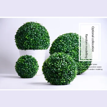 

Artificial Plant Ball Tree Boxwood Wedding Event Artificial Plants For Decoration Fake Plants Garden Grass Rattan Home Decor