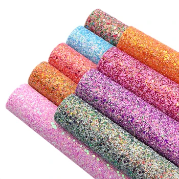

ig Size 50*140cm Chunky Glitter Faux Faux Synthetic Leather For Hair Bow Handbags Handmade Materials DIY,1Yc12114