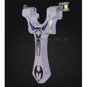 

New hunting slingshot stainless steel slingshot slingshot with powerful flat rubber band, suitable for outdoor game shooting