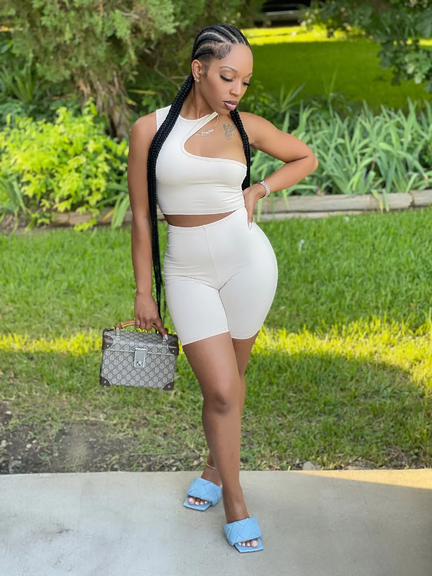 Ronikasha Women Biker Shorts Set 2 Piece Set Summer Short Sleeve Collarless Casual Jogger Cycling Suit Sexy Clothes