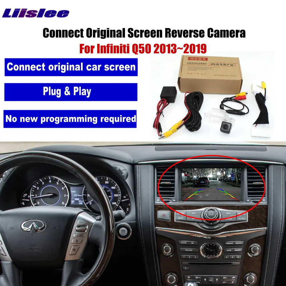 ForInfinitiQ5020132019CarRearViewCameraParkingAdapterRCAHD