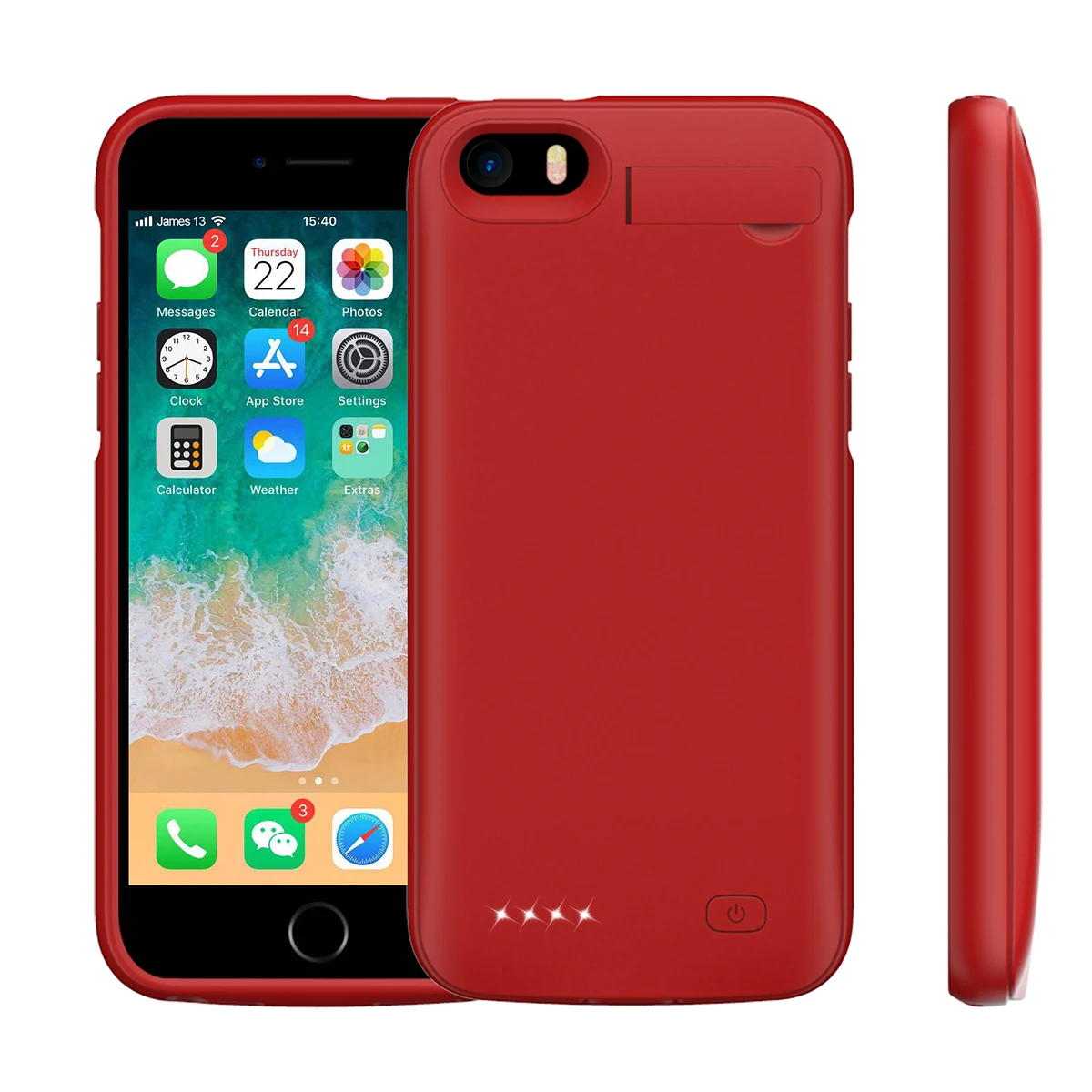 Для iPhone SE 5SE 5 5S 4500mAh аккумуляторная Внешняя батарея резервного копирования защитный чехол зарядное устройство крышка с Скрытая скобка