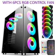  China Factory Direct Selling Panzer Evo RGB Black ATX Full Tower RGB LED Gaming Case with Remote 