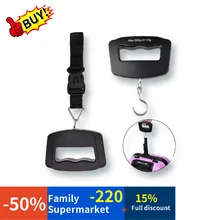 50Kg Portable Crane Scale Digital Scale Backlit Electronic Fish Scale Pocket Scale Luggage Scale Black Kitchen Measuring Tool